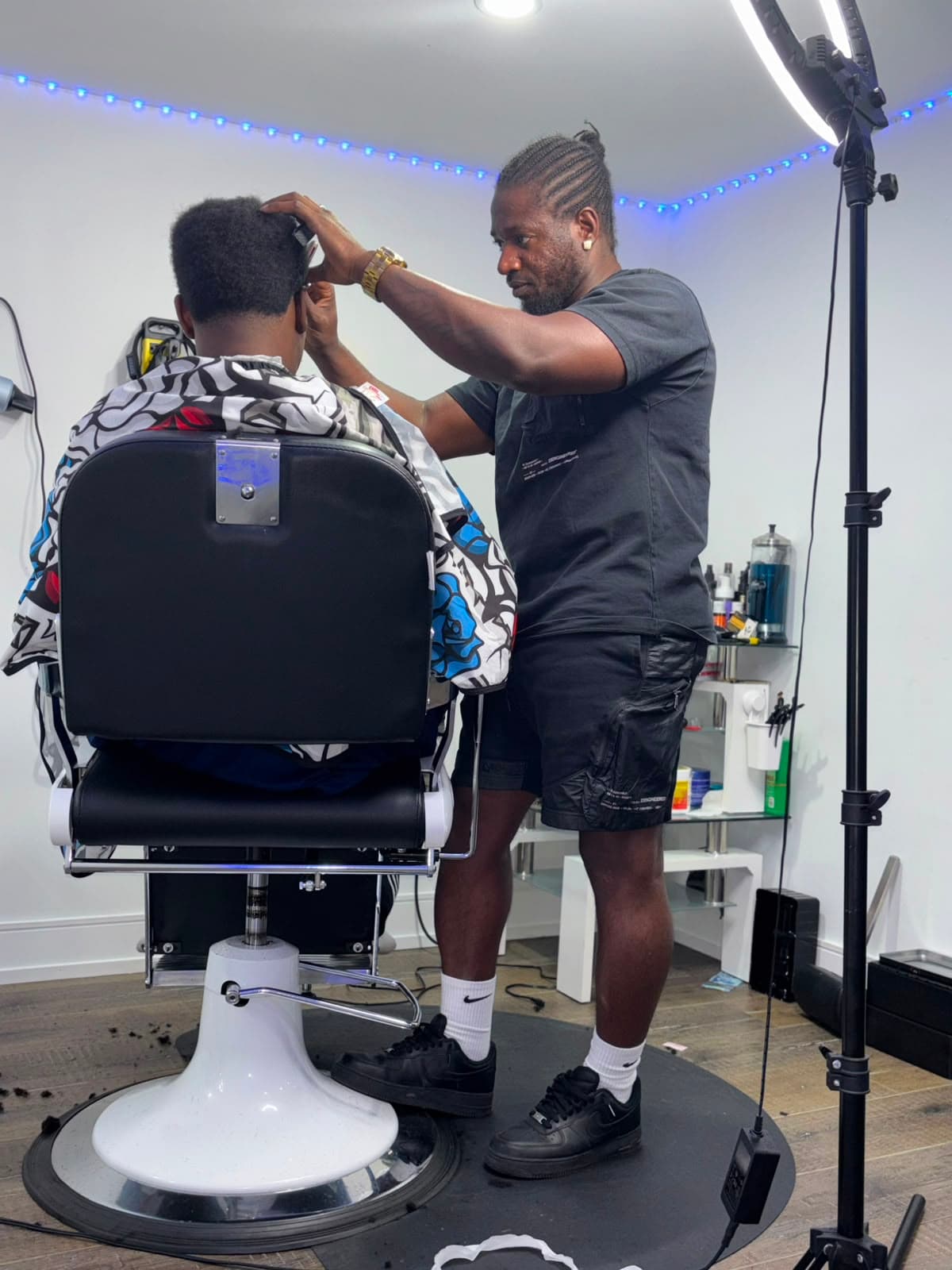 Barbering work at Imar Young Legend Barber Shop